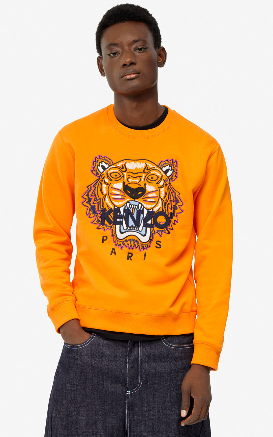 Sweat Kenzo Tiger Homme Orange | RMJV-58093